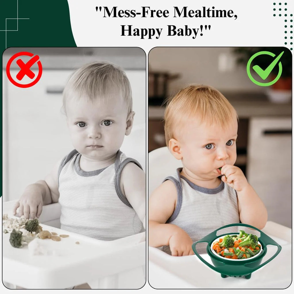 360° Rotating Spill Proof Gyro Bowl for Toddlers