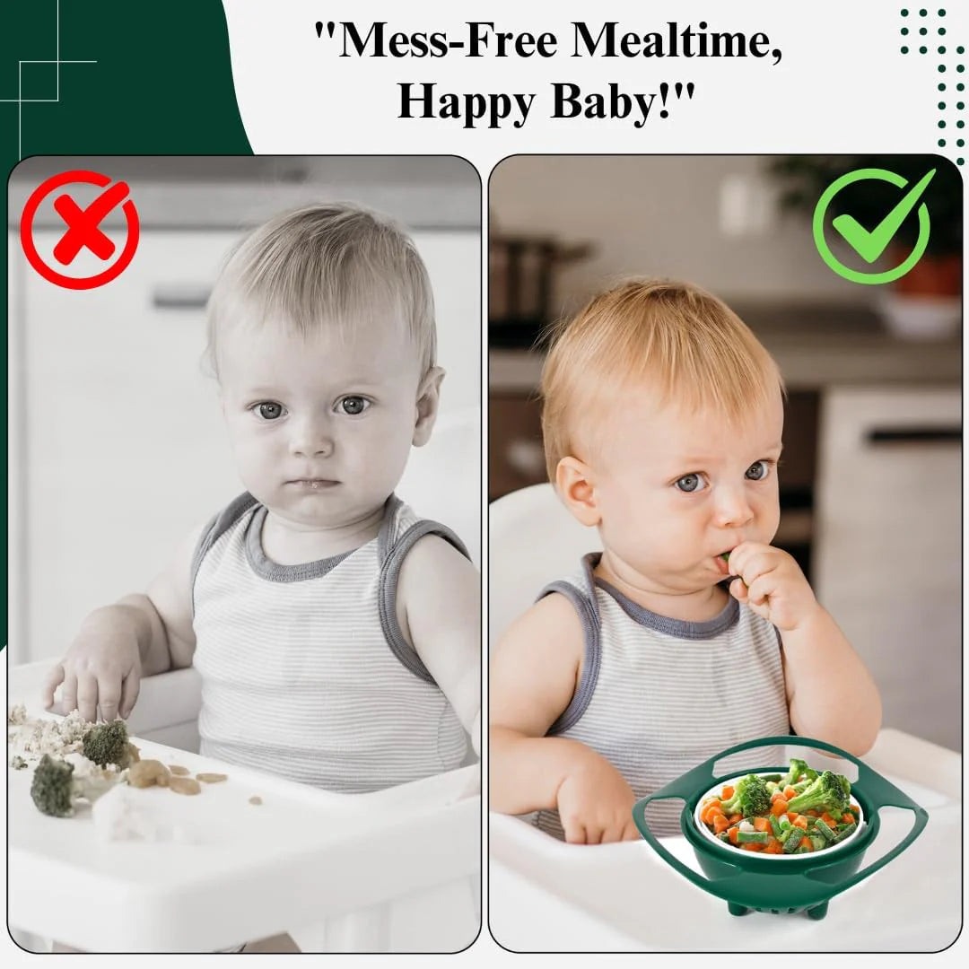 360° Rotating Spill Proof Gyro Bowl for Toddlers
